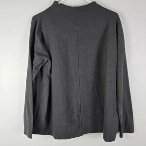 J. Jill Mock Neck Grey Long Sleeve Dolman Sleeve Sweatshirt Size M